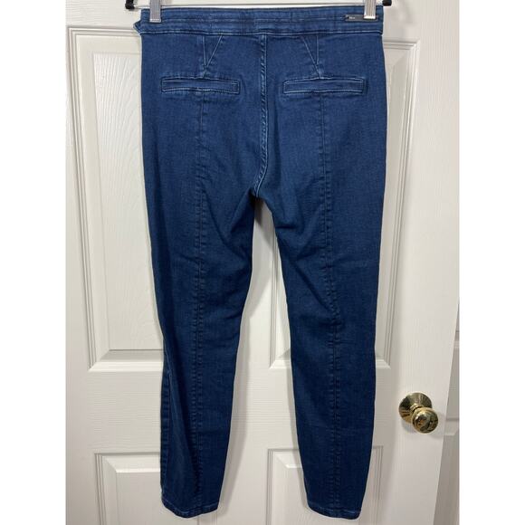 Anthropologie Pilcro Letterpress Front Slits High Rise Skinny Leg Jeans Blue 28 - Picture 3 of 9